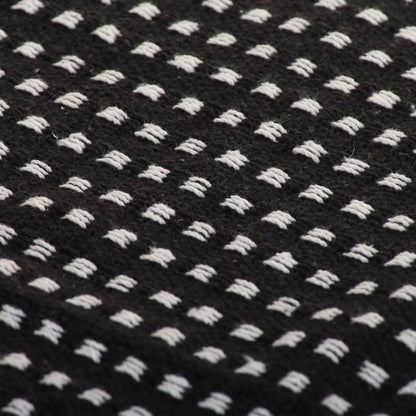 deken vierkanten 220x250 cm katoen zwart