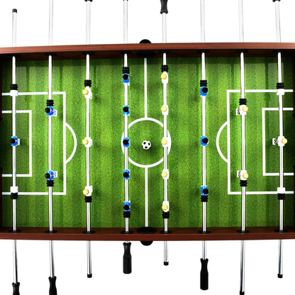 Voetbaltafel 60 kg 140x74,5x87,5 cm staal bruin