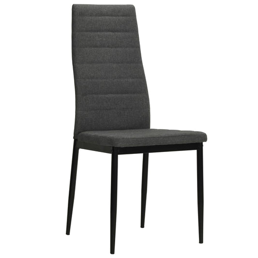 Eetkamerstoelen 2 st stof donkergrijs