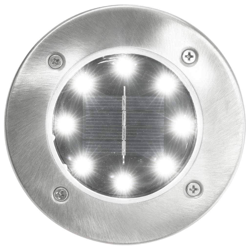 Grondlampen 8 st solar LED wit