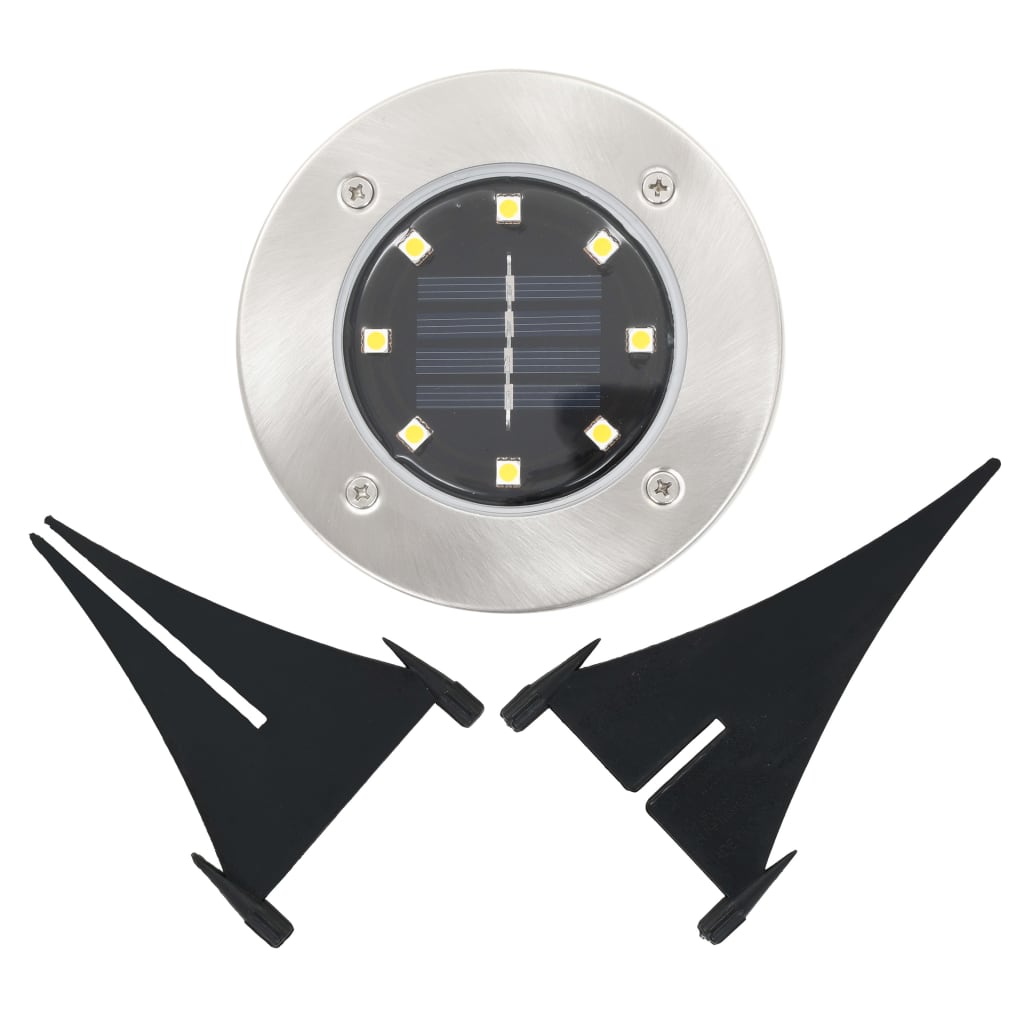 Grondlampen 8 st solar LED warmwit