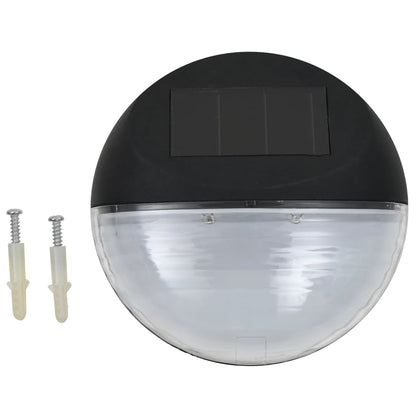 LED-wandlampen solar rond zwart 12 st