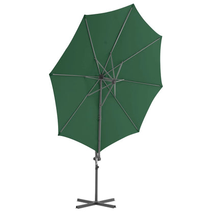 Zweefparasol met stalen paal 300 cm groen