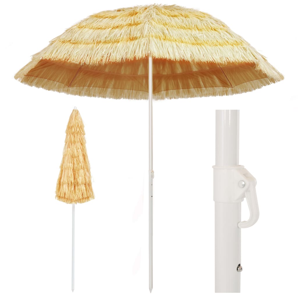 Strandparasol Hawaï stijl 240 cm naturel