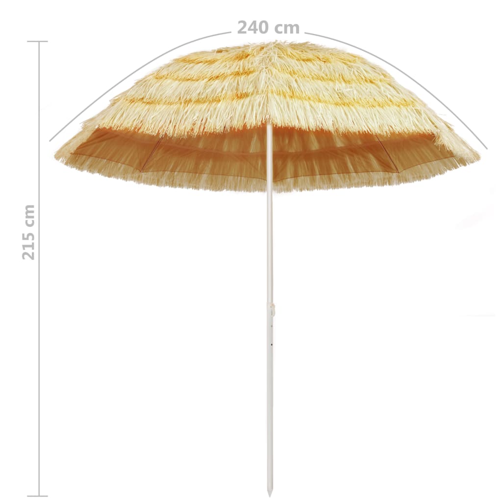 Strandparasol Hawaï stijl 240 cm naturel