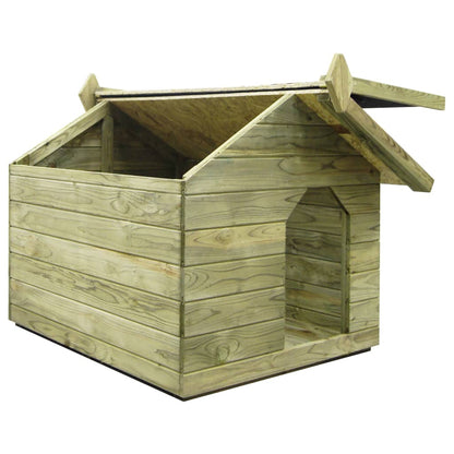 Hondenhok voor tuin met opklapbaar dak geïmpregneerd grenenhout