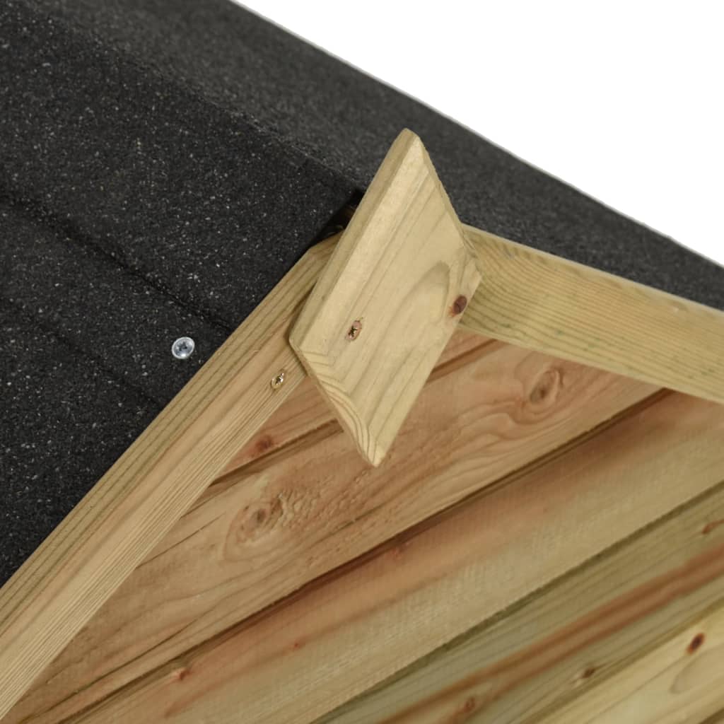 Hondenhok met opklapbaar dak geïmpregneerd grenenhout