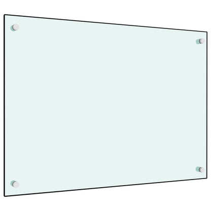 Spatscherm keuken 70x50 cm gehard glas wit