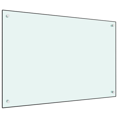 Spatscherm keuken 90x60 cm gehard glas wit