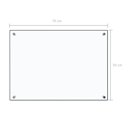 Spatscherm keuken 70x50 cm gehard glas transparant