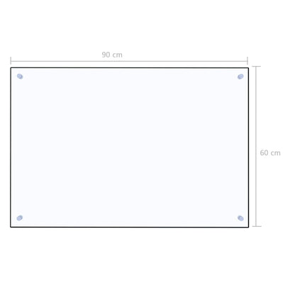 Spatscherm keuken 90x60 cm gehard glas transparant