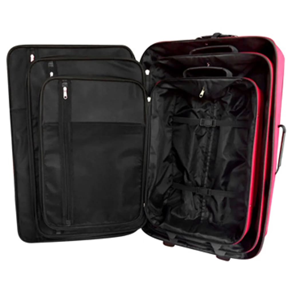 kofferset reisbagage set rood 5-delig