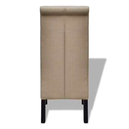 Eetkamerstoelen 2 st stof beige