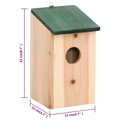 Vogelhuisjes 4 st 12x12x22 cm hout