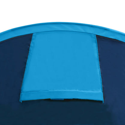 Tent 4-persoons marineblauw en lichtblauw