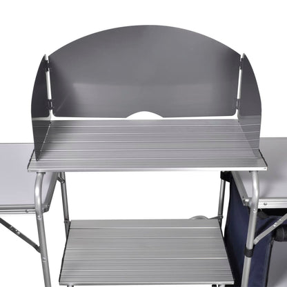 Campingkeuken inklapbaar met windscherm aluminium