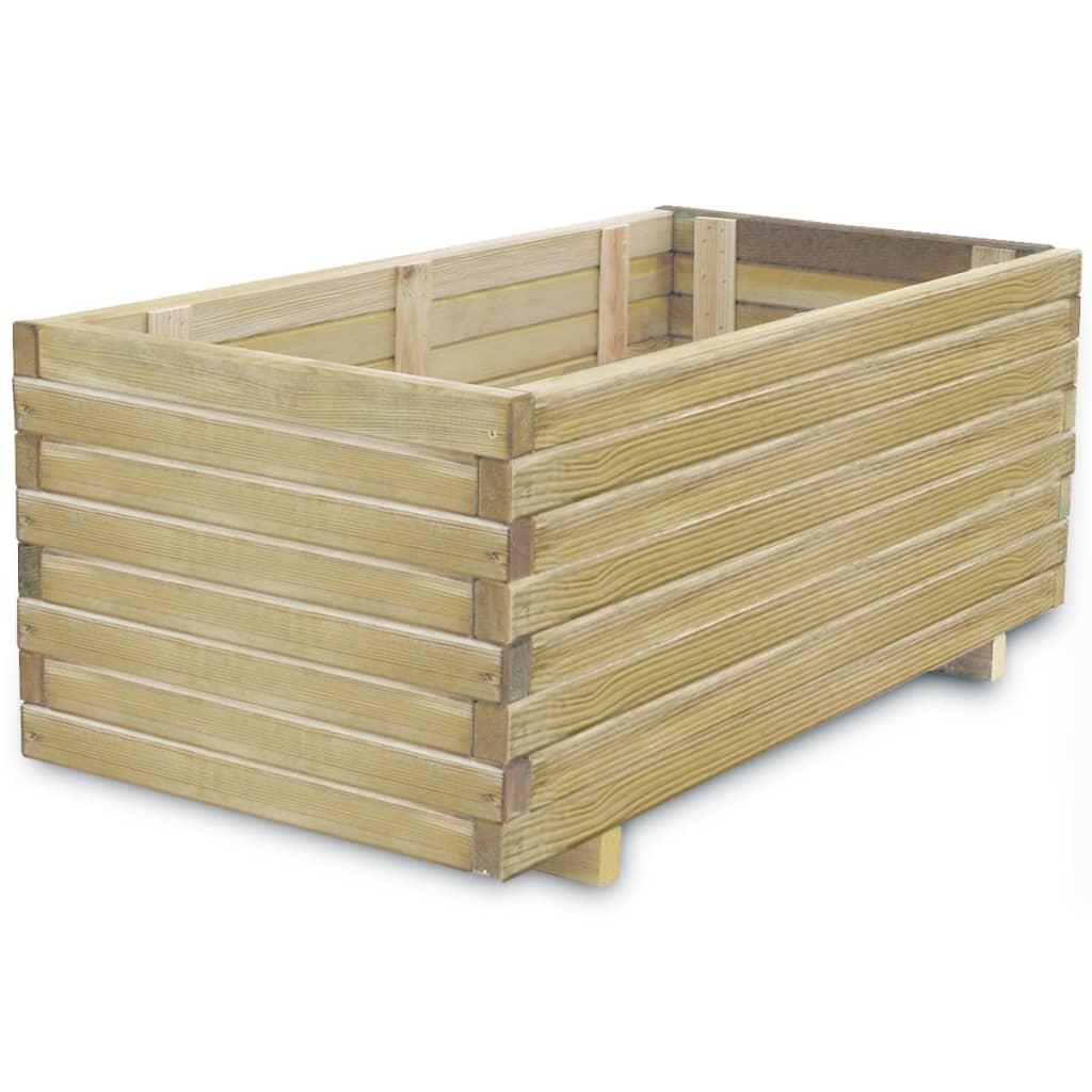 Plantenbak verhoogd rechthoekig 100x50x40 cm hout