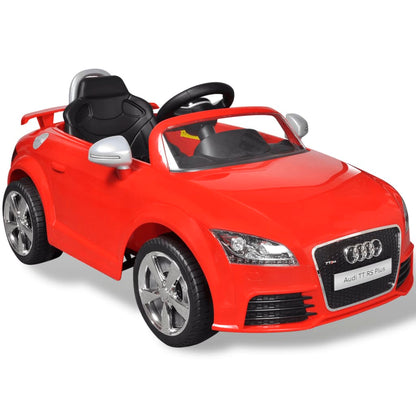 Kinderauto elektrisch met afstandsbediening Audi TT RS rood