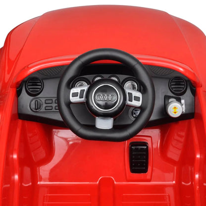 Kinderauto elektrisch met afstandsbediening Audi TT RS rood