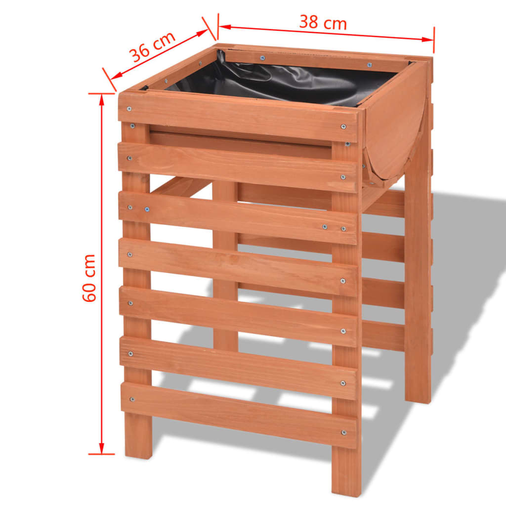 Plantenbak 38x36x60 cm hout