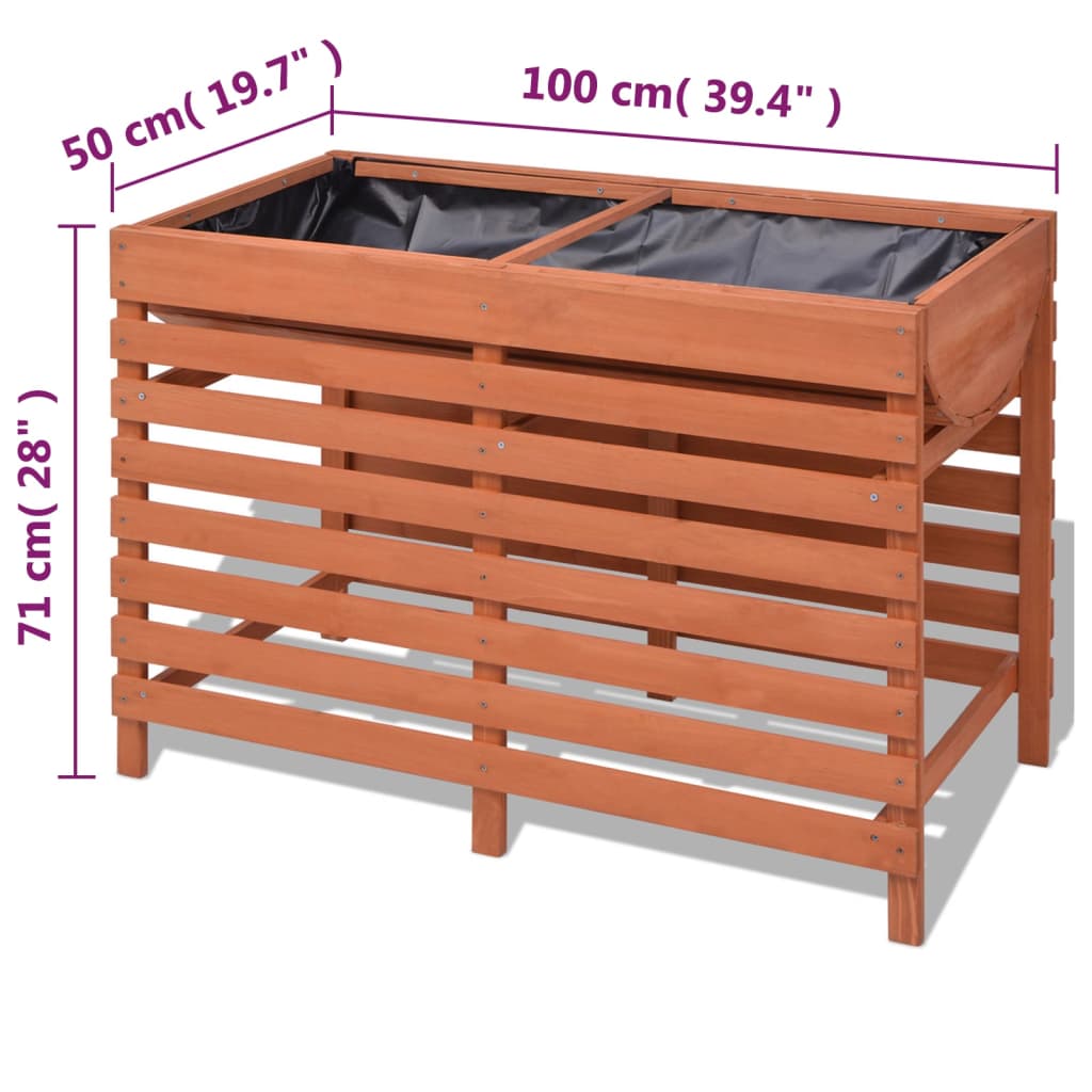 Plantenbak 100x50x71 cm hout