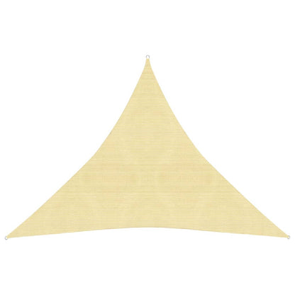 Zonnescherm HDPE driehoekig 3,6x3,6x3,6 m beige