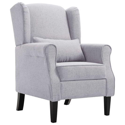 Fauteuil stof lichtgrijs