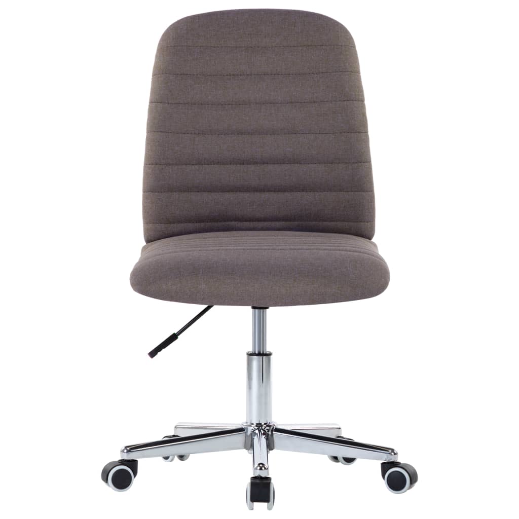 Eetkamerstoelen draaibaar 2 st stof taupe