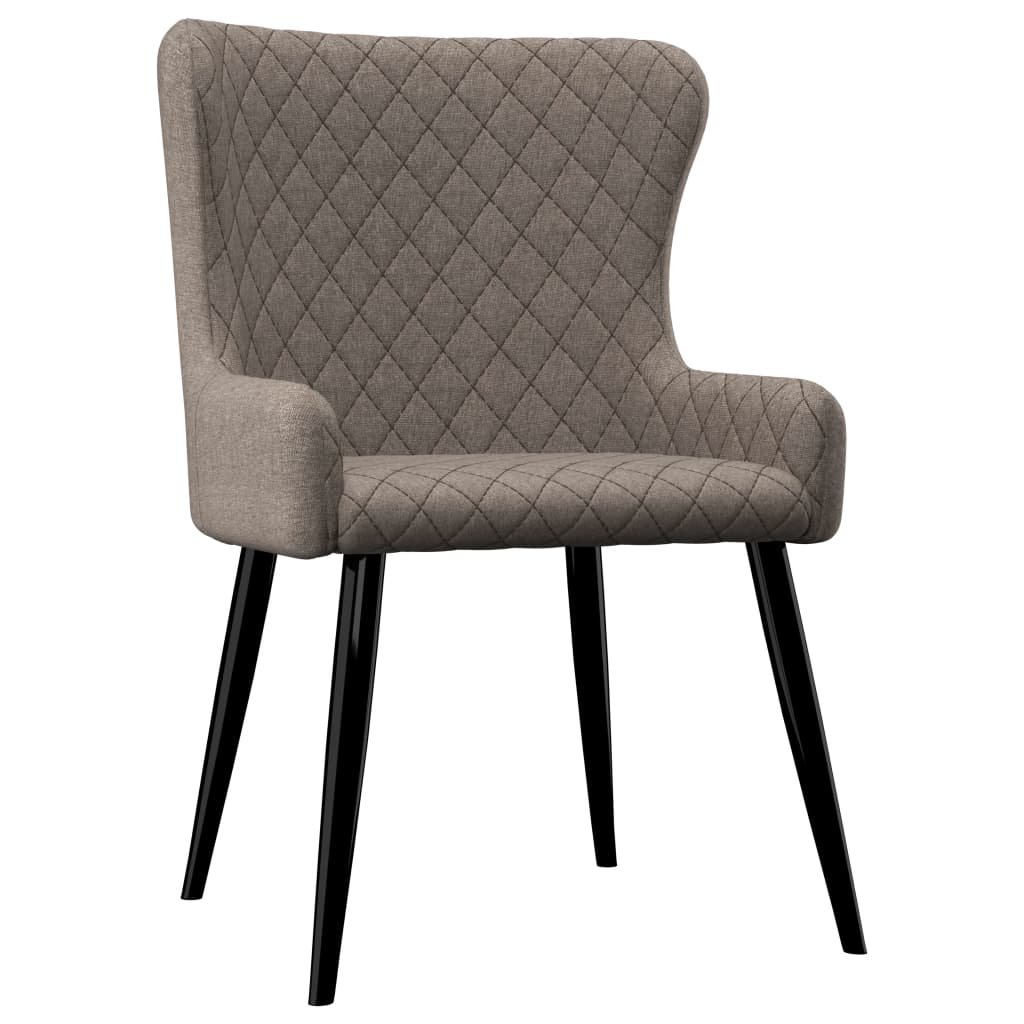 Eetkamerstoelen draaibaar 2 st stof taupe