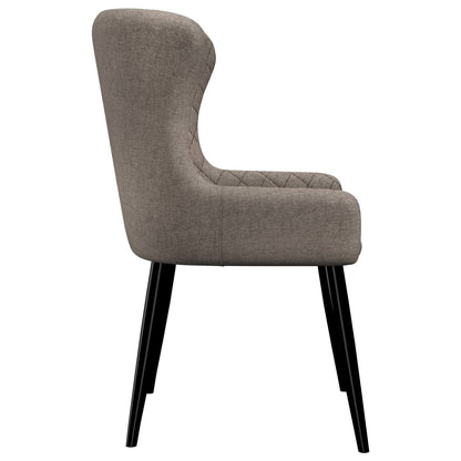 Eetkamerstoelen draaibaar 2 st stof taupe