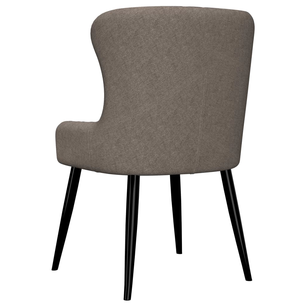 Eetkamerstoelen draaibaar 2 st stof taupe