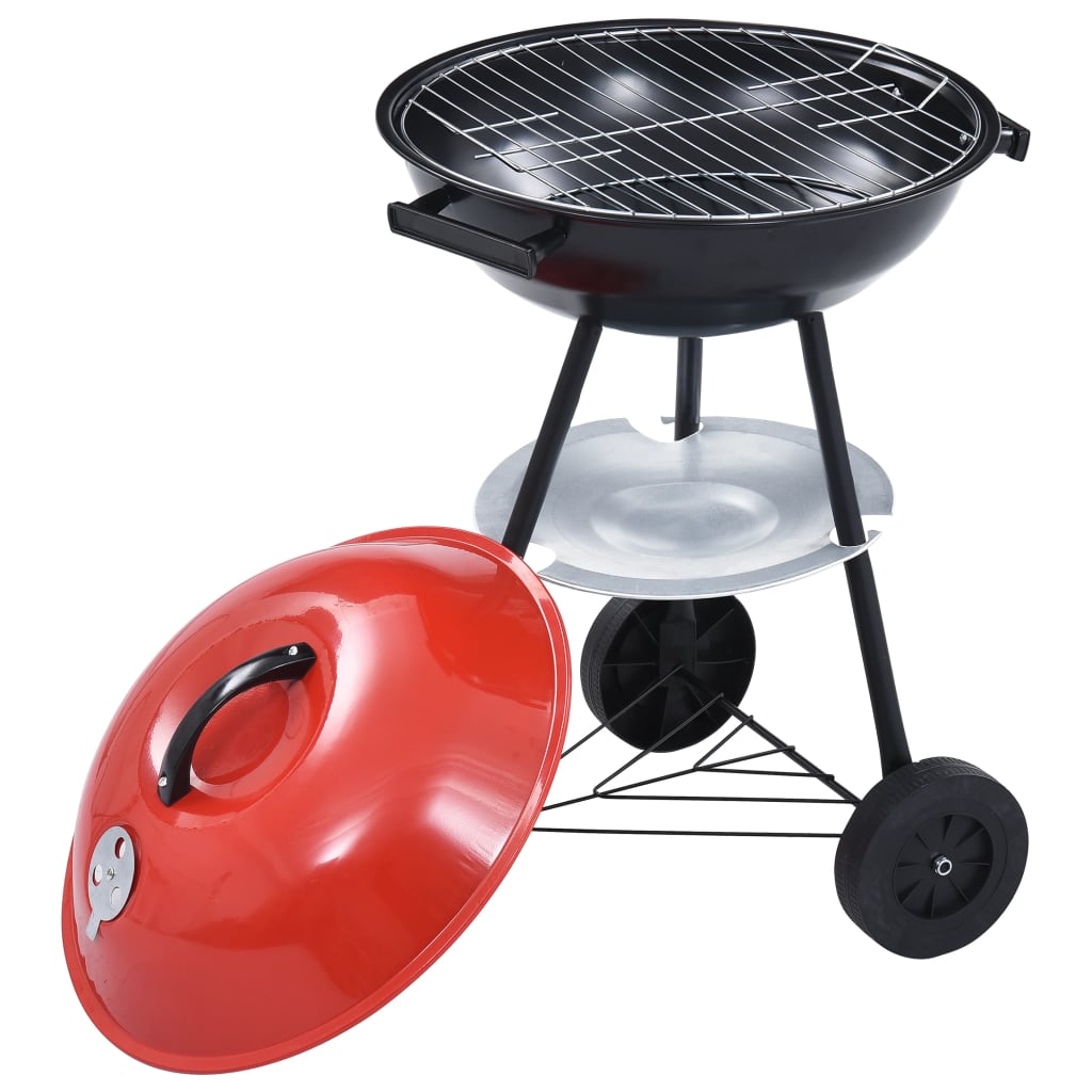 Kogelbarbecue houtskool met wieltjes XXL 44 cm