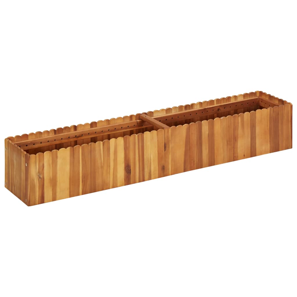 Plantenbak verhoogd 150x30x25 cm massief acaciahout