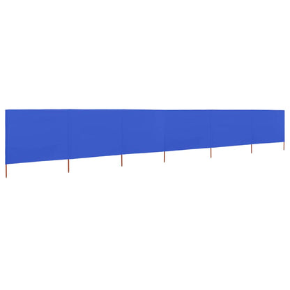 Windscherm 6-panelen 800x120 cm stof azuurblauw