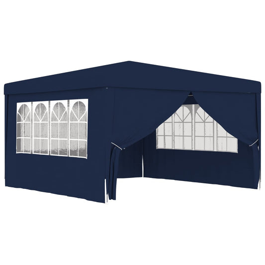 Partytent met zijwanden professioneel 90 g/m² 4x4 m blauw