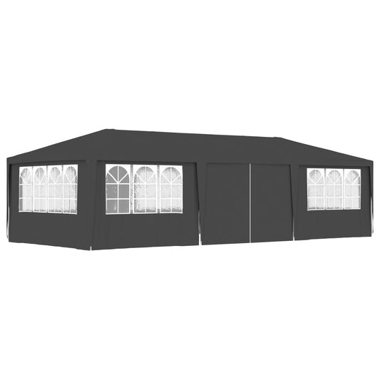 Partytent met zijwanden professioneel 90 g/m² 4x9 m antraciet