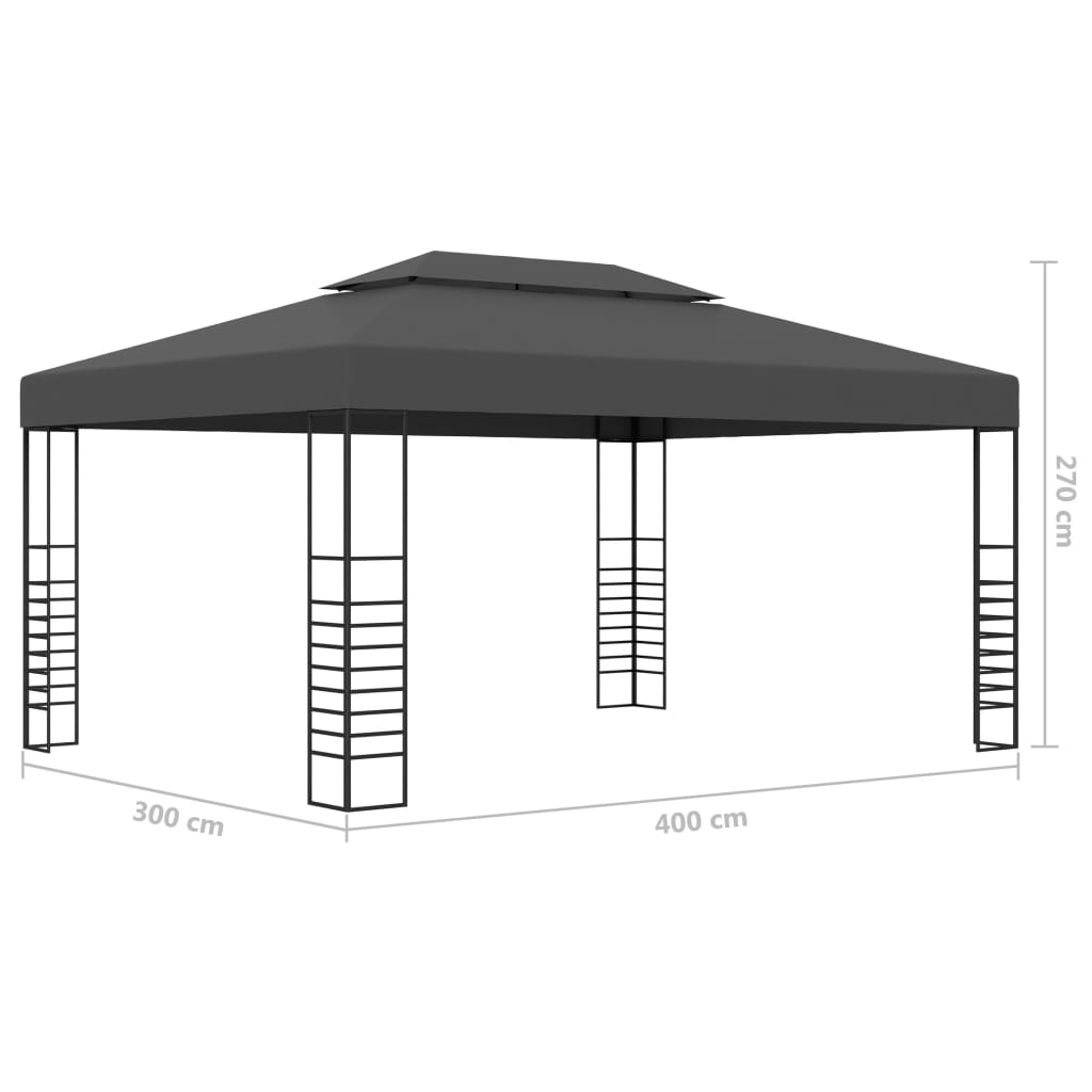 Prieel 3x4 m antraciet