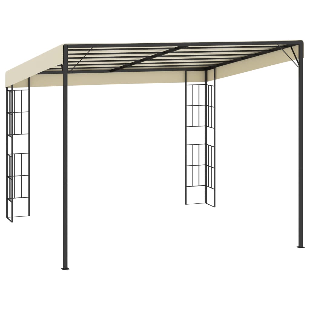 Wandprieel 3x3 m stof crèmekleurig