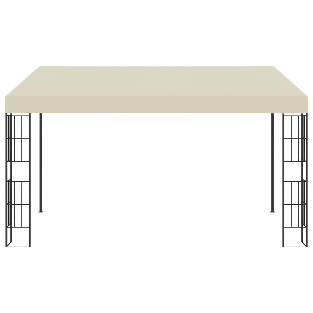 Wandprieel 3x4 m stof crèmekleurig