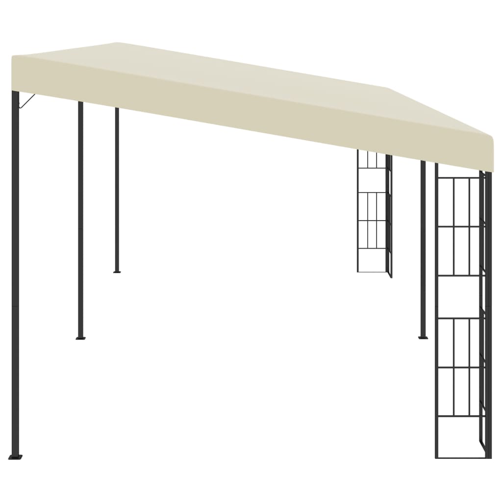 Wandprieel 3x6 m stof crèmekleurig