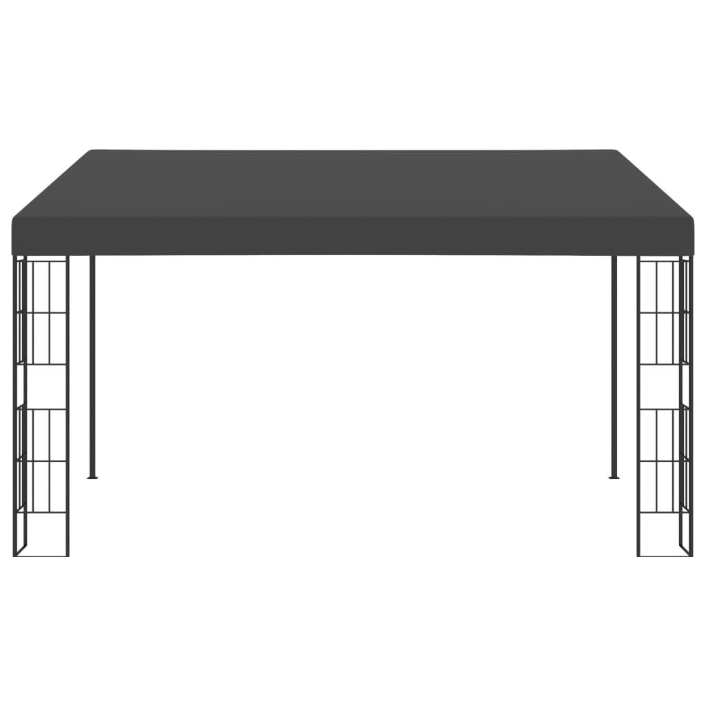 Wandprieel 3x4 m stof antracietkleurig