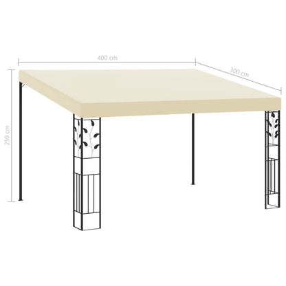 Wandprieel 4x3x2,5 m crème