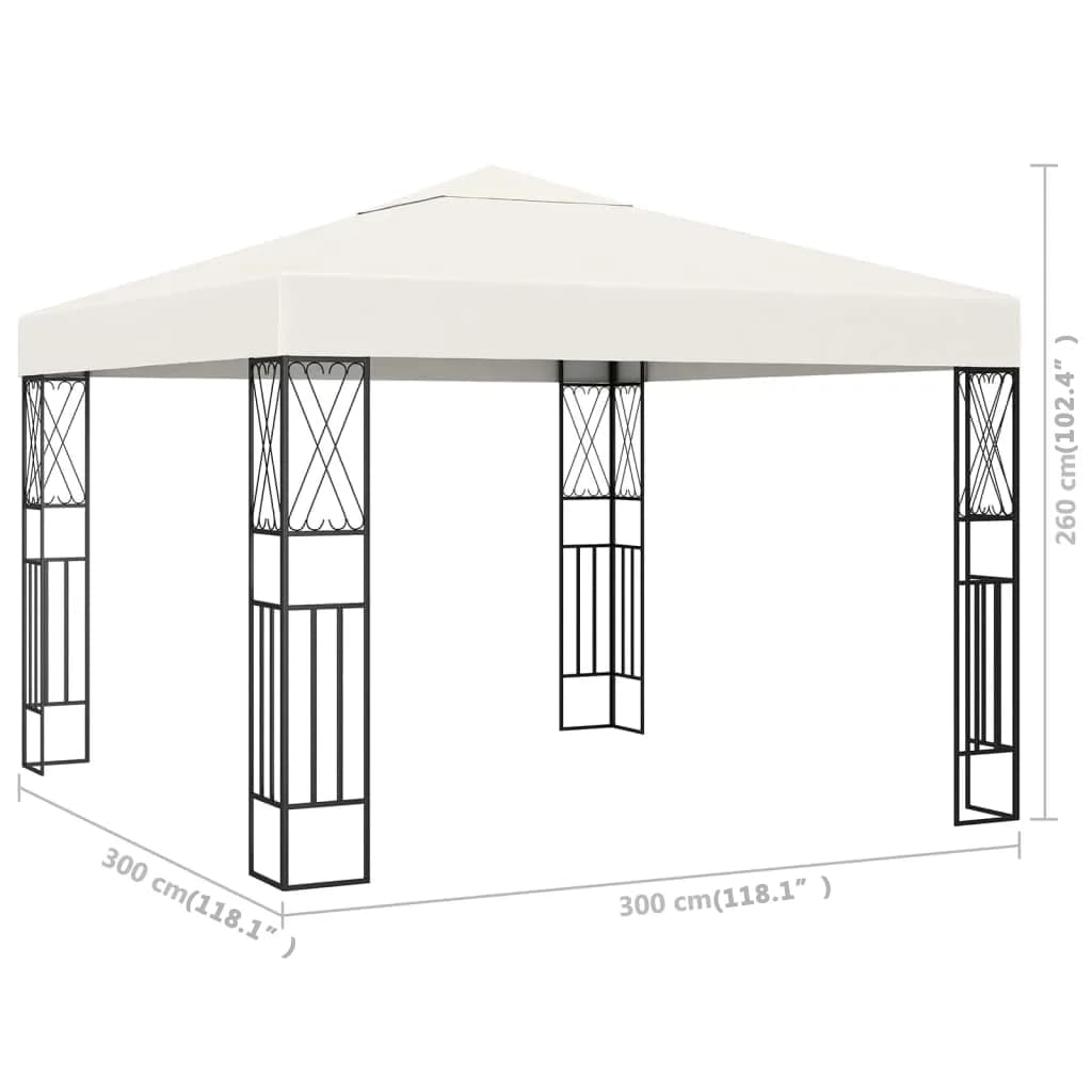 Prieel 3x3 m stof crème