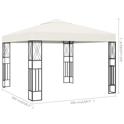 Prieel 3x3 m stof crème