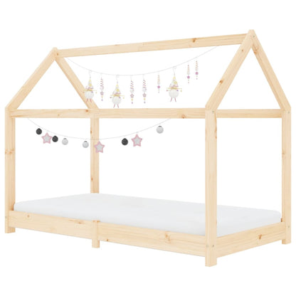 Kinderbedframe massief grenenhout 70x140 cm