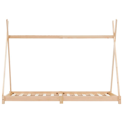 Kinderbedframe massief grenenhout 70x140 cm