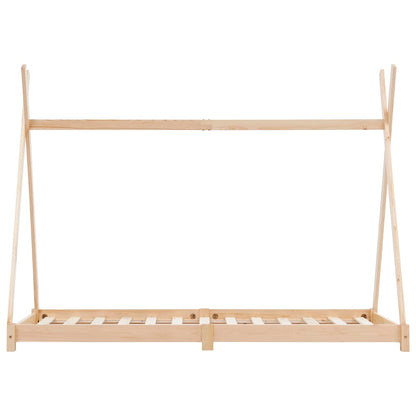 Kinderbedframe massief grenenhout 90x200 cm