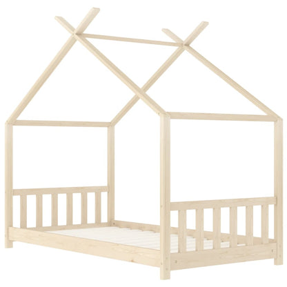 Kinderbedframe massief grenenhout 70x140 cm