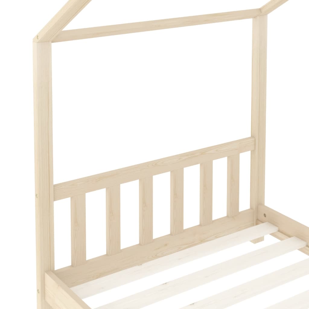 Kinderbedframe massief grenenhout 70x140 cm