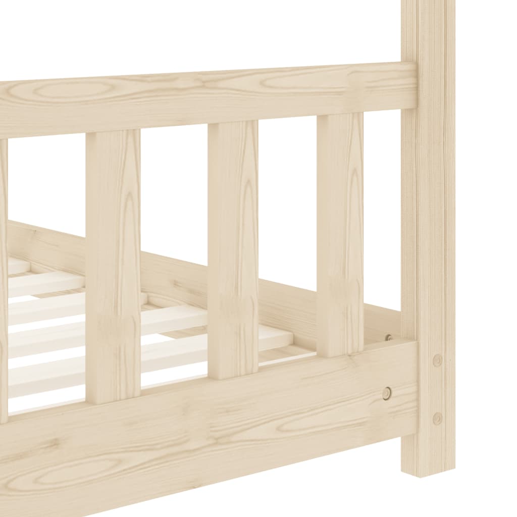 Kinderbedframe massief grenenhout 70x140 cm